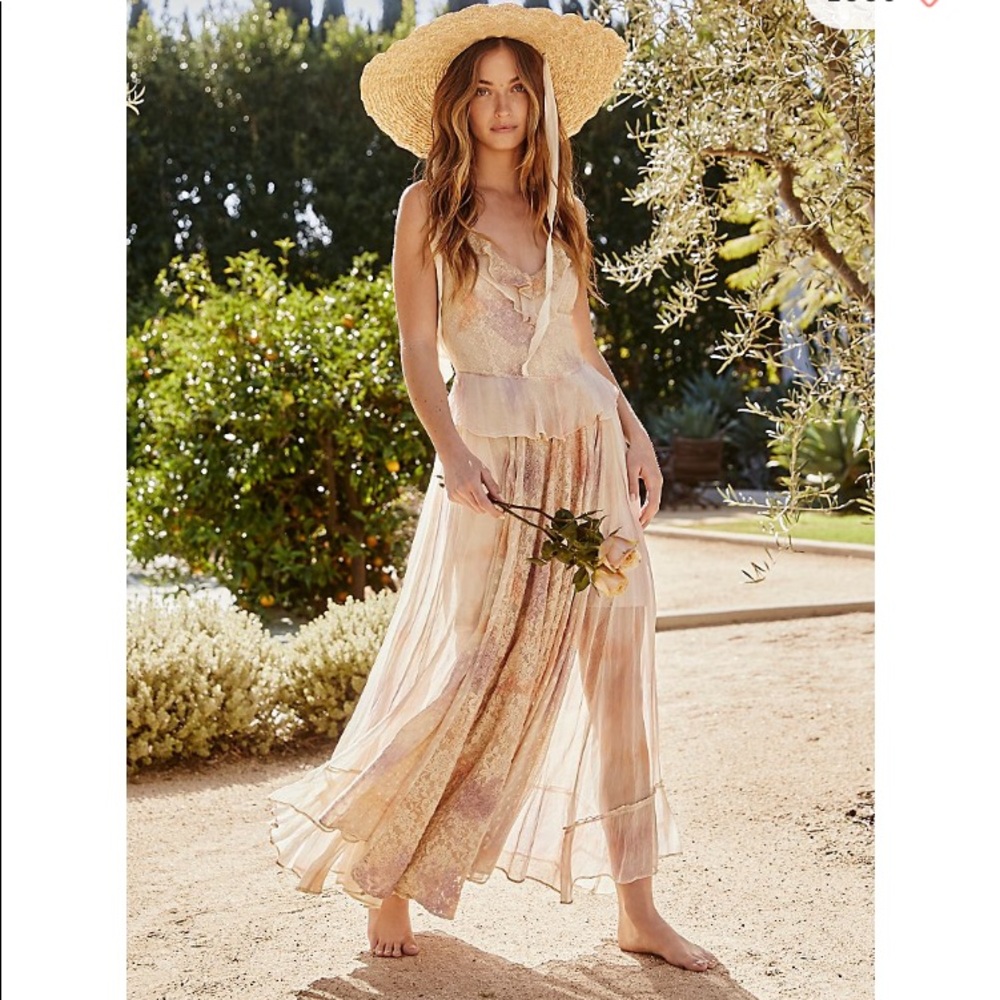 $749 Free People Washed Ashore Maxi Dress